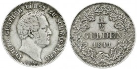 Schwarzburg-Rudolstadt
Friedrich Günther, 1807-1867
1/2 Gulden 1841. sehr schön, kl. Kratzer