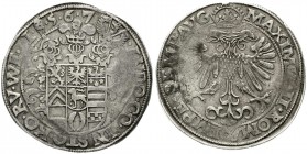 Stolberg-Königstein
Ludwig, 1535-1574
Reichstaler 1567, mit Titel Maximilians II. Wappen/Doppeladler. 28.98 g.
sehr schön, selten
Ex. der Auktion ...