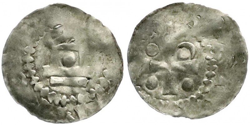 Worms-königliche und kaiserliche Münzstätte
Otto III., 983-1002
Pfennig o.J. H...