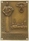 Drittes Reich
Einseitige, rechteckige Bronze-Kühlerplakette 1933 der NSKK. Zielfahrt nach Tangermünde. 60 X 86 mm. 4 Befestigungslöcher.
vorzüglich...