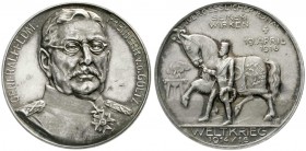 Erster Weltkrieg
Silbermedaille 1916 von Körnlein bei Lauer. Generalfeldmarschall Freiherr von Goltz "seinem Wirken". 34 mm; 14,82 g.
vorzüglich, sc...