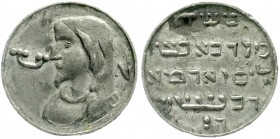 Judaica
Zinnmedaille o.J. (19. Jh.). Jesusbüste l./5 Zeilen hebräische Schrift. 32 mm.
sehr schön, Randfehler