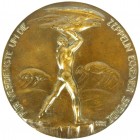 Luftfahrt und Raumfahrt
Einseitige, aufhängbare hohle Bronzegußmedaille 1925, von C. Stock/WMF Geislingen, für Verdienste um die Zeppelin-Eckener-Spe...