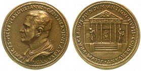 Münchner Medailleure
Karl Goetz
Bronzegussmedaille 1916 auf seinen Freund Maximilian Gantner zum 29. Geburtstag. 49 mm. Randpunze GOETZ (späterer Gu...