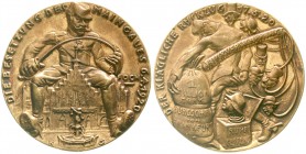 Münchner Medailleure
Karl Goetz
Bronzegußmedaille 1920 Besetzung des Maingaues. 59 mm.
sehr schön/vorzüglich
