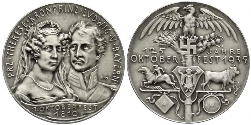 Münchner Medailleure
Karl Goetz
Silbermedaille 1935. Zur 125-Jahrfeier des Mün...