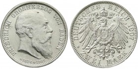 Baden
Friedrich I., 1856-1907
2 Mark 1907. Auf seinen Tod.
vorzüglich/Stempelglanz, aus Erstabschlag