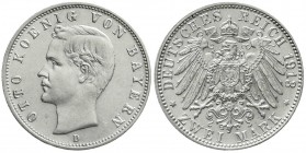 Bayern
Otto, 1886-1913
2 Mark 1913 D. vorzüglich/Stempelglanz, selten