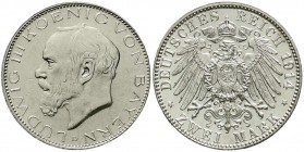 Bayern
Ludwig III., 1913-1918
2 Mark 1914 D. vorzüglich/Stempelglanz