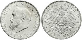 Bayern
Ludwig III., 1913-1918
5 Mark 1914 D. prägefrisch, kl. Kratzer