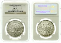 Kursmünzen
5 Reichsmark Eichbaum Silber 1927-1933
1930 E. Im NGC-Blister mit Grading AU 53.
gutes vorzüglich, selten