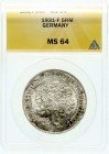 Kursmünzen
5 Reichsmark Eichbaum Silber 1927-1933
1931 F. Im ANACS-Blister mit Grading MS 64.
fast Stempelglanz, Prachtexemplar
