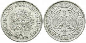 Kursmünzen
5 Reichsmark Eichbaum Silber 1927-1933
1932 E. prägefrisch/fast Stempelglanz