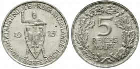 Gedenkmünzen
5 Reichsmark Rheinlande
1925 D. vorzüglich/Stempelglanz