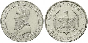 Gedenkmünzen
3 Reichsmark Tübingen
1927 F. gutes vorzüglich