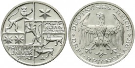 Gedenkmünzen
3 Reichsmark Marburg
1927 A. Stempelglanz, Prachtexemplar