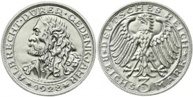 Gedenkmünzen
3 Reichsmark Dürer
1928 D. vorzüglich/Stempelglanz