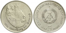 Gedenkmünzen der DDR
5 Mark 1983, Wartburg bei Eisenach.
Stempelglanz