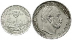 Deutsche Münzen ab 1871
2 Stück: Preußen 5 Mark 1874 A und Weimarer Republik 3 RM 1931 A Magdeburg.
sehr schön und sehr schön/vorzüglich