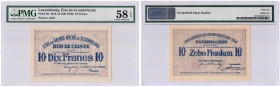 Ausland
Luxemburg
10 Francs o.J.(1919). PMG Grading Choice About Unc 58