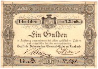 Altdeutschland
Solms-Laubach, Graf Otto, 1822-1872
1 Gulden 1847. Lit. B. No 541.
I-, sehr selten, besonders in dieser Erhaltung