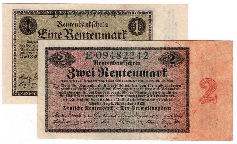 Die deutschen Banknoten ab 1871 nach Rosenberg
Deutsches Reich, 1871-1945
2 St...