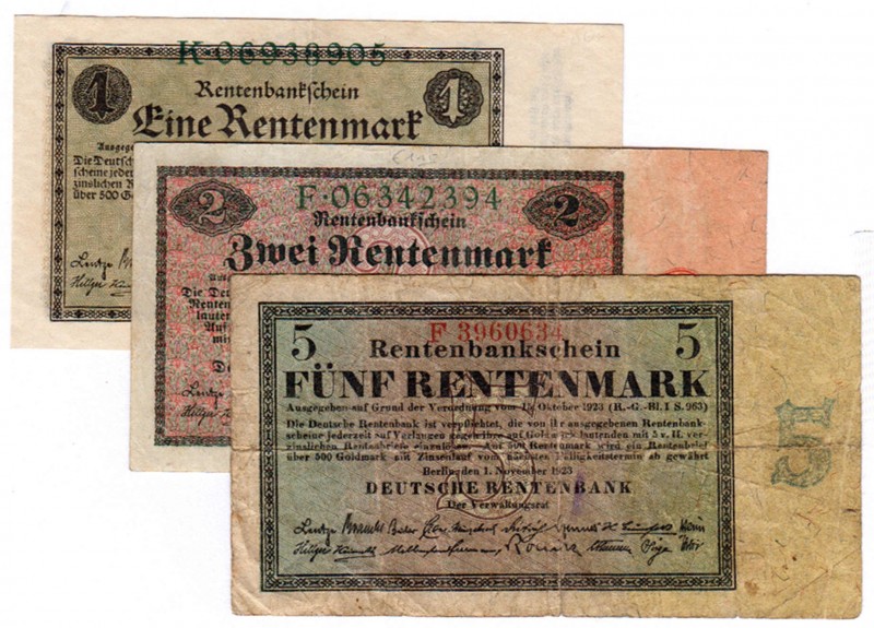 Die deutschen Banknoten ab 1871 nach Rosenberg
Deutsches Reich, 1871-1945
3 St...