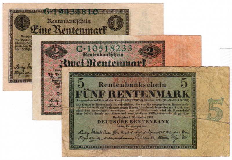 Die deutschen Banknoten ab 1871 nach Rosenberg
Deutsches Reich, 1871-1945
3 St...