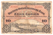 Die deutschen Banknoten ab 1871 nach Rosenberg
Deutsches Reich, 1871-1945
Deutsche Kolonien und Nebengebiete
Deutsch-Ostafrika: 10 Rupien 15.6.1905...