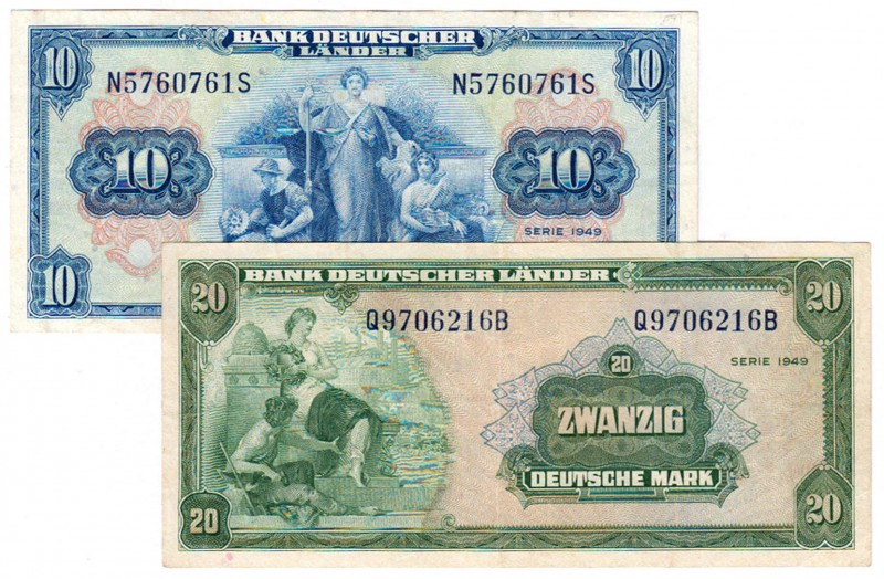 Die deutschen Banknoten ab 1871 nach Rosenberg
Westliche Besatzungszonen und BR...