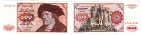 Die deutschen Banknoten ab 1871 nach Rosenberg
Westliche Besatzungszonen und BRD, ab 1948
500 Deutsche Mark 2.1.1980 Serie V/U.
I-