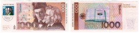 Die deutschen Banknoten ab 1871 nach Rosenberg
Westliche Besatzungszonen und BRD, ab 1948
1000 Deutsche Mark 1.8.1991. Serie AA/A. Zusätzlich mit ec...