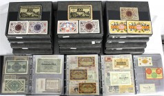 Lots
Deutschland
Große Sammlung von ca. 4500 bis 5000 verschiedenen deutschen Notgeldscheinen in 16 Alben und einer Mappe. Dabei Goldscheine, Stoffg...