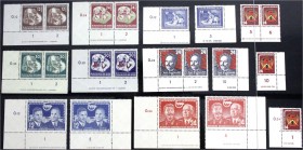 Deutschland
Deutsche Demokratische Republik
Weltfestspiele, Fünfjahrplan, Liebknecht, Tag der Briefmarke, Deutsch-sowj. Freundchaft 1951, postfrisch...