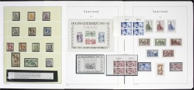 Lots und Sammlungen
Saarland 1947-1959 **: Sehr schöne postfrische Sammlung, in den Hauptnummern komplett auf Leuchtturm-Falzlos-Vordruckblättern. Da...