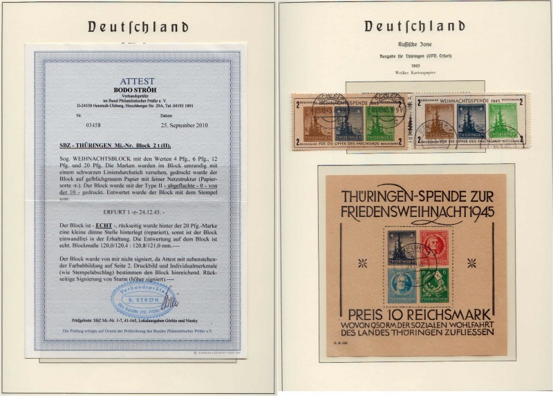 Lots und Sammlungen
Sowjetische Zone 1945/1949: Gestempelte Sammlung auf Leucht...