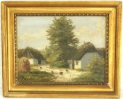 Bilder
Ölbilder und Gemälde
Gemälde "Hühnerhof" um 1900 von Armand Ritzau (Dänemark, 1870-1920). Öl auf Leinwand, 40 X 30 cm, gerahmt 52 X 42 cm.
R...