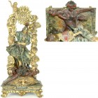 Religion
Christliche Sakralkunst
Skulptur des Erzengels Michael, der den Teufel besiegt, um 1750. Michael steht im goldenen Rahmen unter dem hebräis...