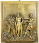 Religion
Christliche Sakralkunst
Holzrelief (die zehnte Kreuzwegstation) um 1900. Christus wird seiner Kleider beraubt (Szene nach Matthäus 27, 33-3...