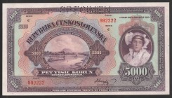 Czechoslovakia 5000 Korun 1920 Specimen RARE!
P# 19s; № 992222; UNC-; Large Banknote; RARE!