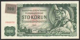Czechoslovakia 100 Korun 1961 (1993)
P# 91c; № 568970; UNC; Stamp