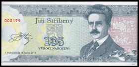 Czech Republic 135th Anniversary of Birth of Jiří Stříbrný 2015
Fantasy Banknote; Limited Edition; BUNC