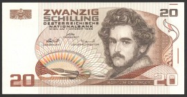 Austria 20 Shilling 1986
P# 148; UNC; "Moritz Daffinger"
