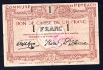 Belgium 1 Franc 1914
Commune de Membach