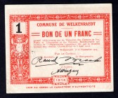 Belgium 1 Franc 1914
Commune de Welkenraedt