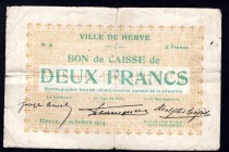 Belgium 2 Francs 1914
Ville de Herve