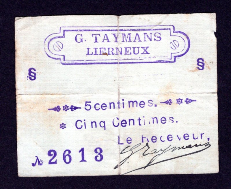 Belgium 5 Centimes 1915
Province de Liege