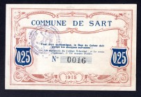 Belgium 25 Centimes 1915
Commune de Sart