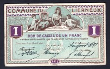 Belgium 1 Franc 1915
Commune de Lierneux