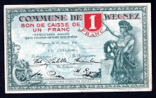 Belgium 1 Franc 1915
Commune de Wegnez
